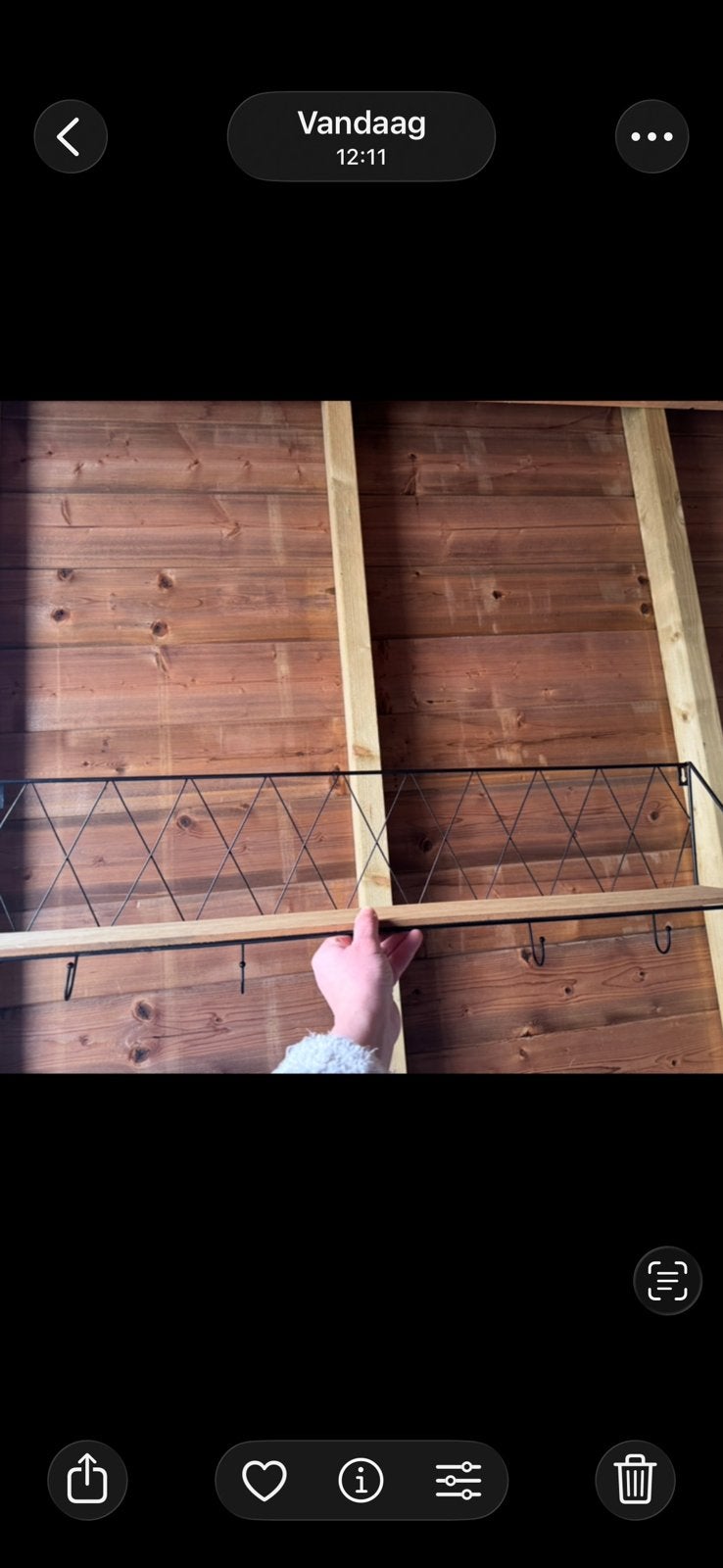 Kapstok met plank, Zo goed als nieuw, Minder dan 100 cm, Hout, Ophalen