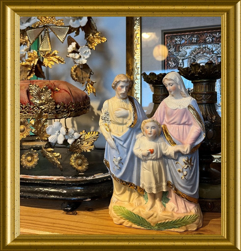 Biscuit porseleinen beeld: heilige familie, Ophalen of Verzenden
