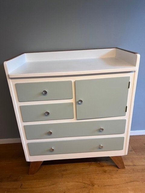 Vintage commode, Kinderen en Baby's, Ophalen, Zo goed als nieuw, 75 tot 100 cm, Voetruimte