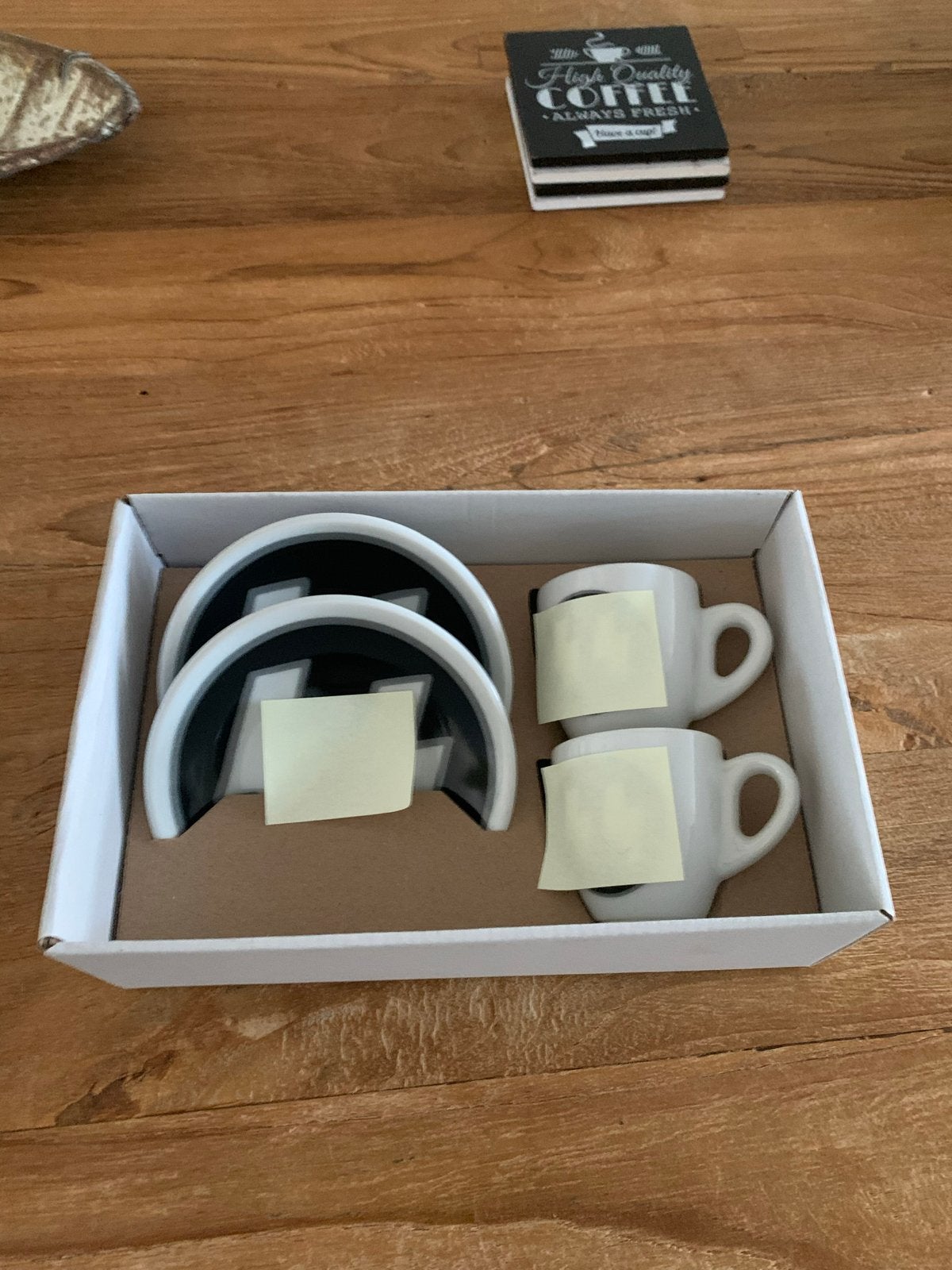 Duitse Set van 2 kop en schotel met bliksem logo, Verzamelen, Ophalen of Verzenden, Nederland, Kleding of Schoenen