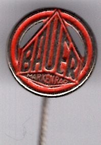 Bauer markenrad rood op zilverkl rijwielen speldje ( F_187), Verzamelen, Ophalen of Verzenden, Nieuw, Transport, Speldje of Pin