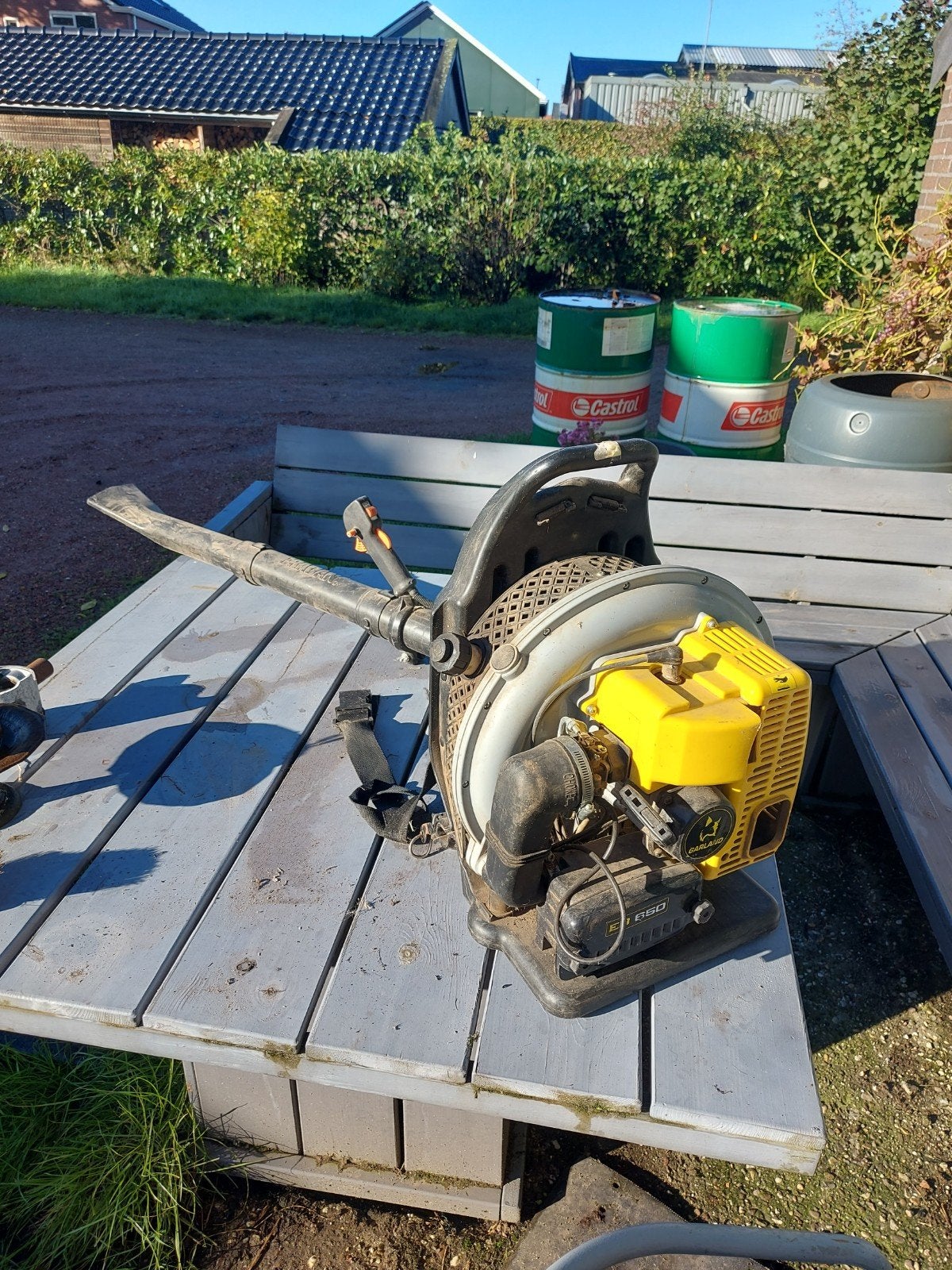 Garland EB 650 Bladblazer - Benzine, Ruggedragen, Ophalen, Benzine, Gebruikt, Ruggedragen