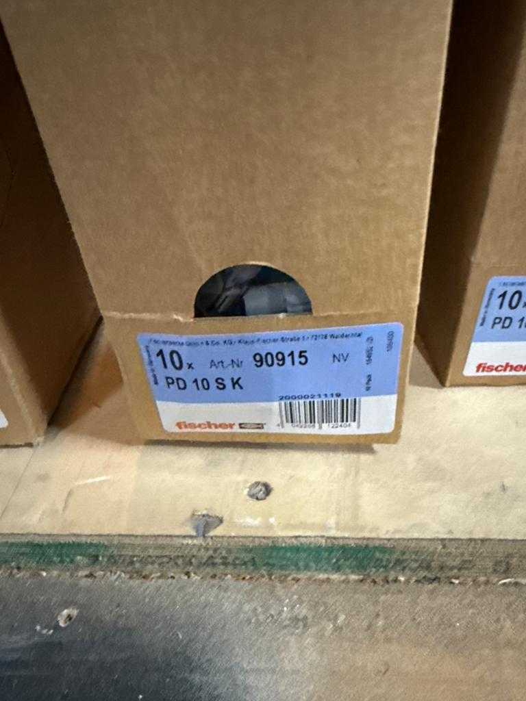 Partij Fischer pluggen PD 10 S met schroeven (10 stuks), Ophalen of Verzenden, Nieuw, Minder dan 50 mm, Pluggen