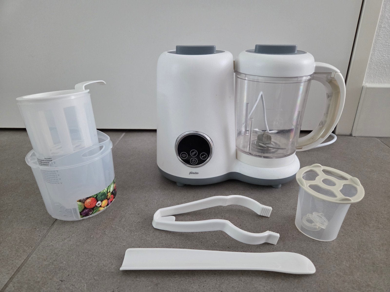 Alecto BFP-66 Baby foodprocessor - Stomen en Blenden, Ophalen, Stoomfunctie, Babyvoedingmaker, Gebruikt