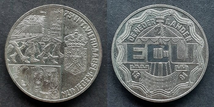 2,5 ecu Nijmeegse vierdaagse 1991, Verzenden, Overige materialen, Nederland