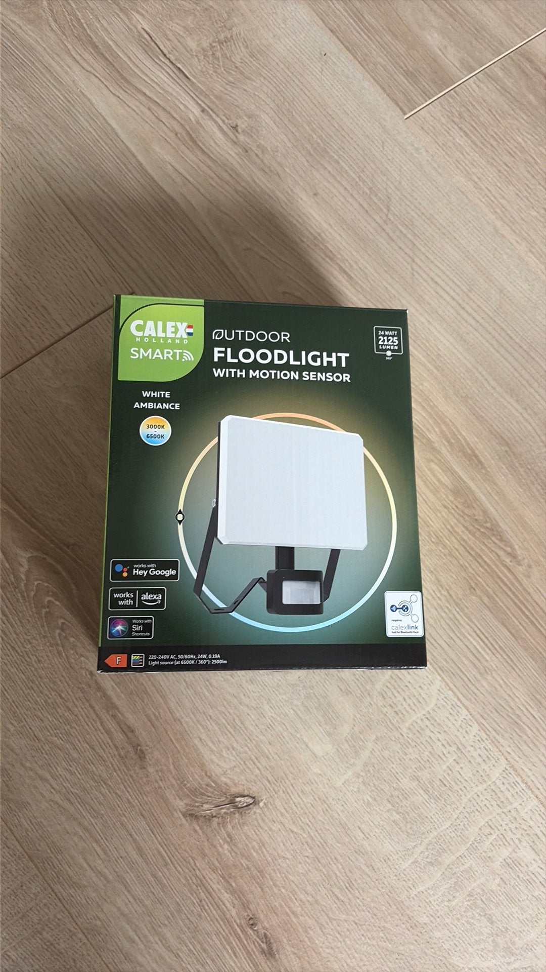Calex smart outdoor floodlight with motion sensor, Tuin en Terras, Ophalen, Minder dan 50 watt, Wandlamp, Licht-donker-sensor
