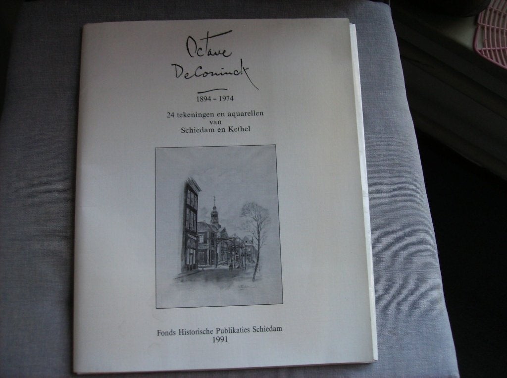 OCTAVE DE CONINCK, 24 TEKENI AQUAREL SCHIEDAM/KETHEL, Ophalen of Verzenden