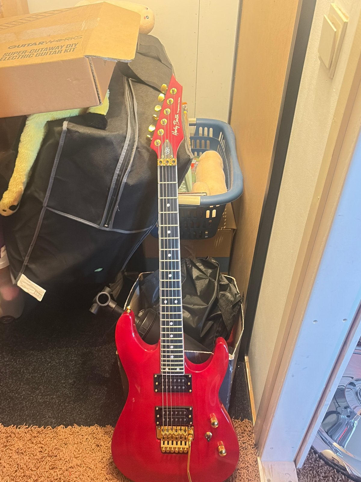 Harley benton superstrat, Ophalen, Zo goed als nieuw, Solid body, Overige merken