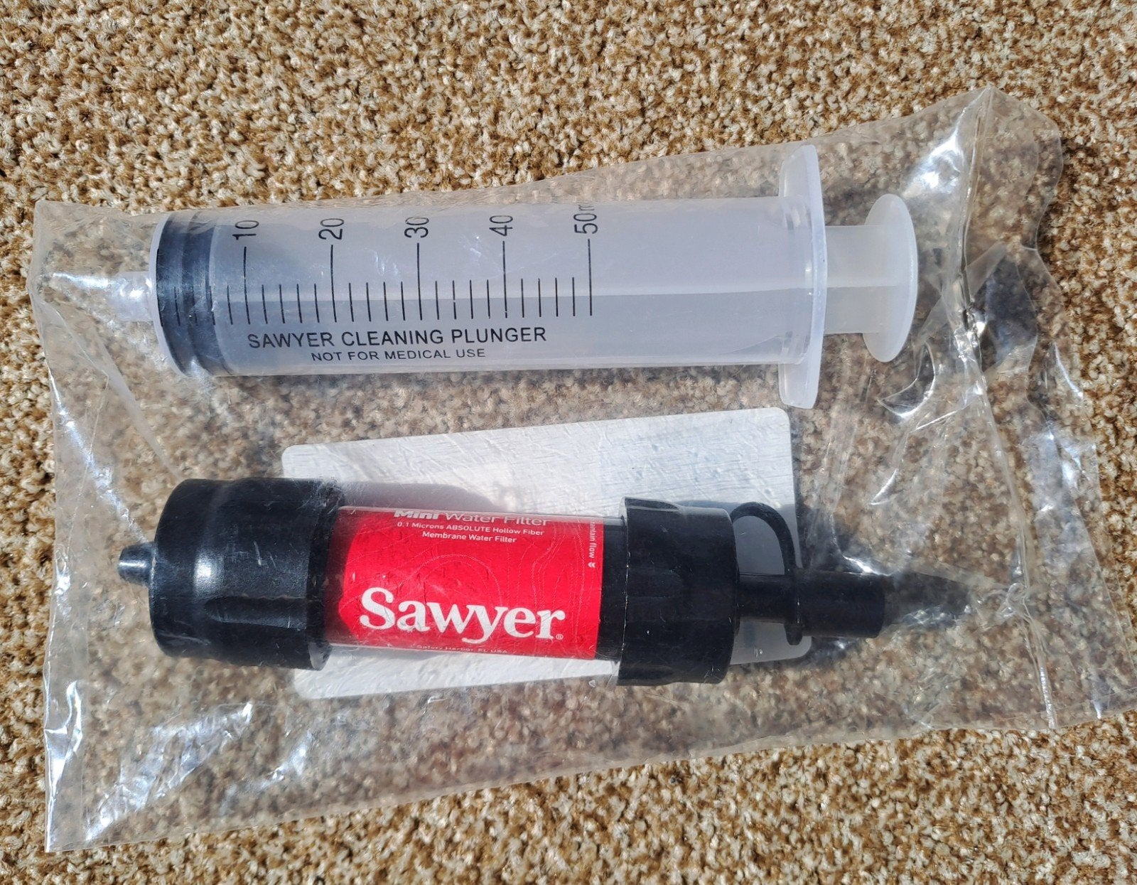 Sawyer MINI Waterfilter SP120 - Rood, Caravans en Kamperen, Ophalen of Verzenden, Nieuw