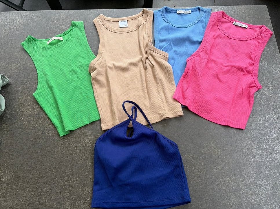 Set van 5 diverse tops - Zara, Bershka, Pull&Bear, Maat 38/40 (M), Meerkleurig, Ophalen of Verzenden, Zo goed als nieuw