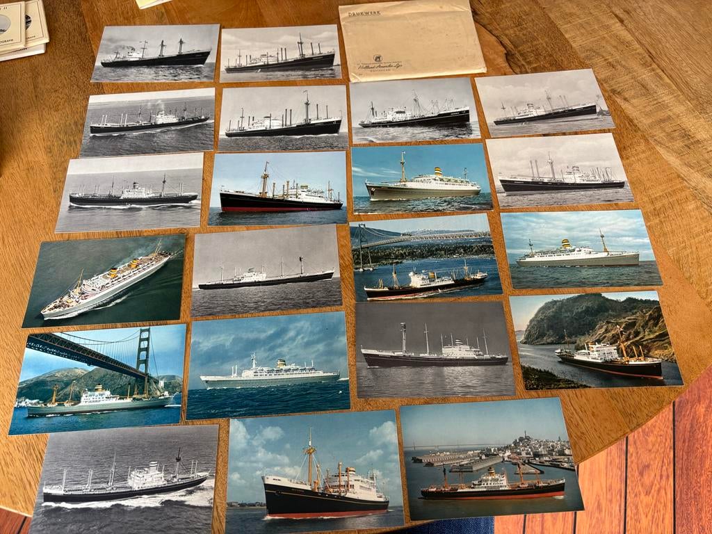Collectie Holland Amerika Lijn Ansichtkaarten Schepen, Ophalen of Verzenden, Zo goed als nieuw, Kaart, Foto of Prent