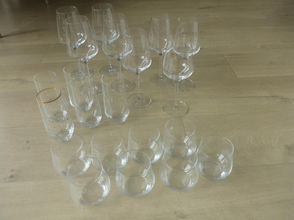 Diverse glazen villeroy & boch vivo albert heijn., Glas of Glazen, Ophalen of Verzenden, Overige stijlen, Glas