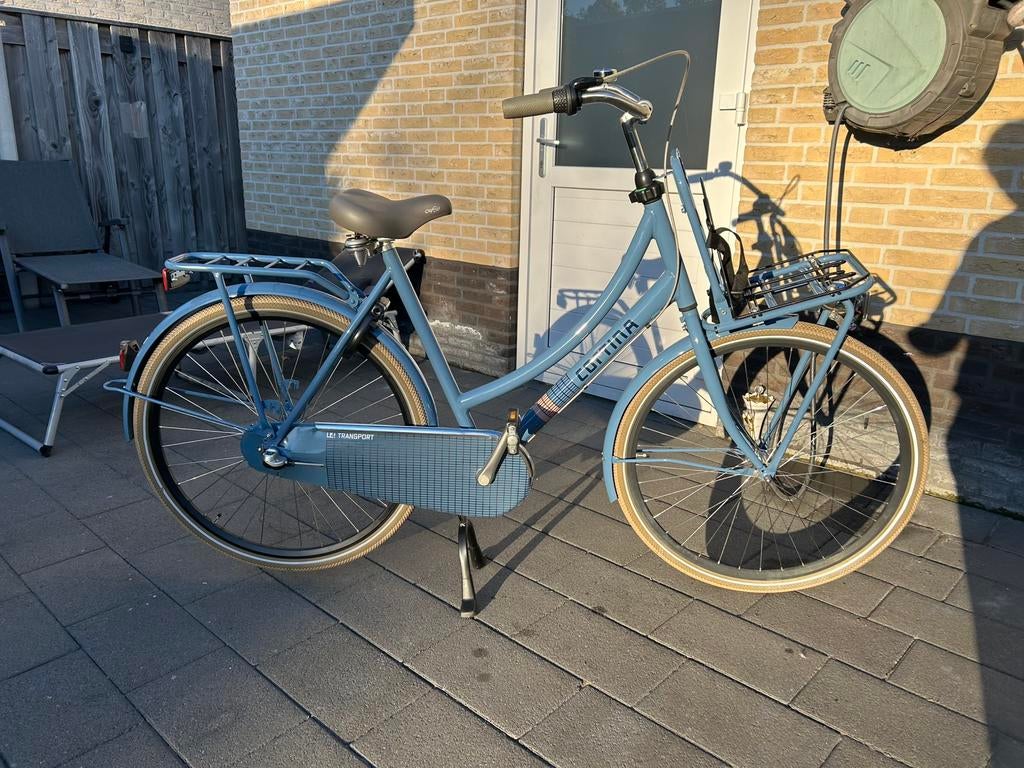 Cortina U4 Dull Blue Damesfiets Z.G.A.N., Terugtraprem, Versnellingen, 56 cm of meer, Zo goed als nieuw