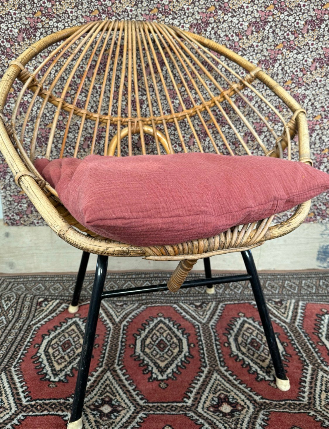 Vintage stoeltje rotan, Ophalen