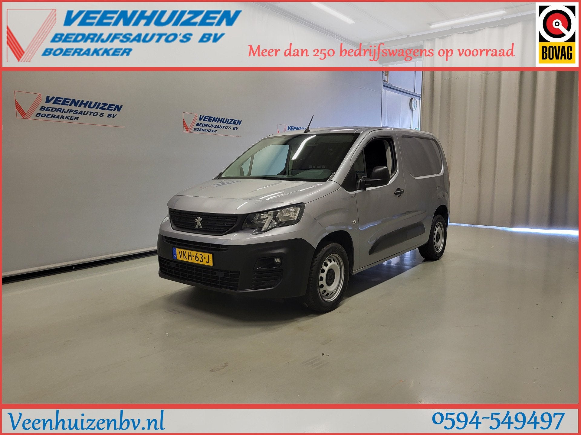 Peugeot Partner 1.5BlueHDI 100pk Euro 6! (bj 2021), Voorwielaandrijving, Gebruikt, Euro 6, 4 cilinders