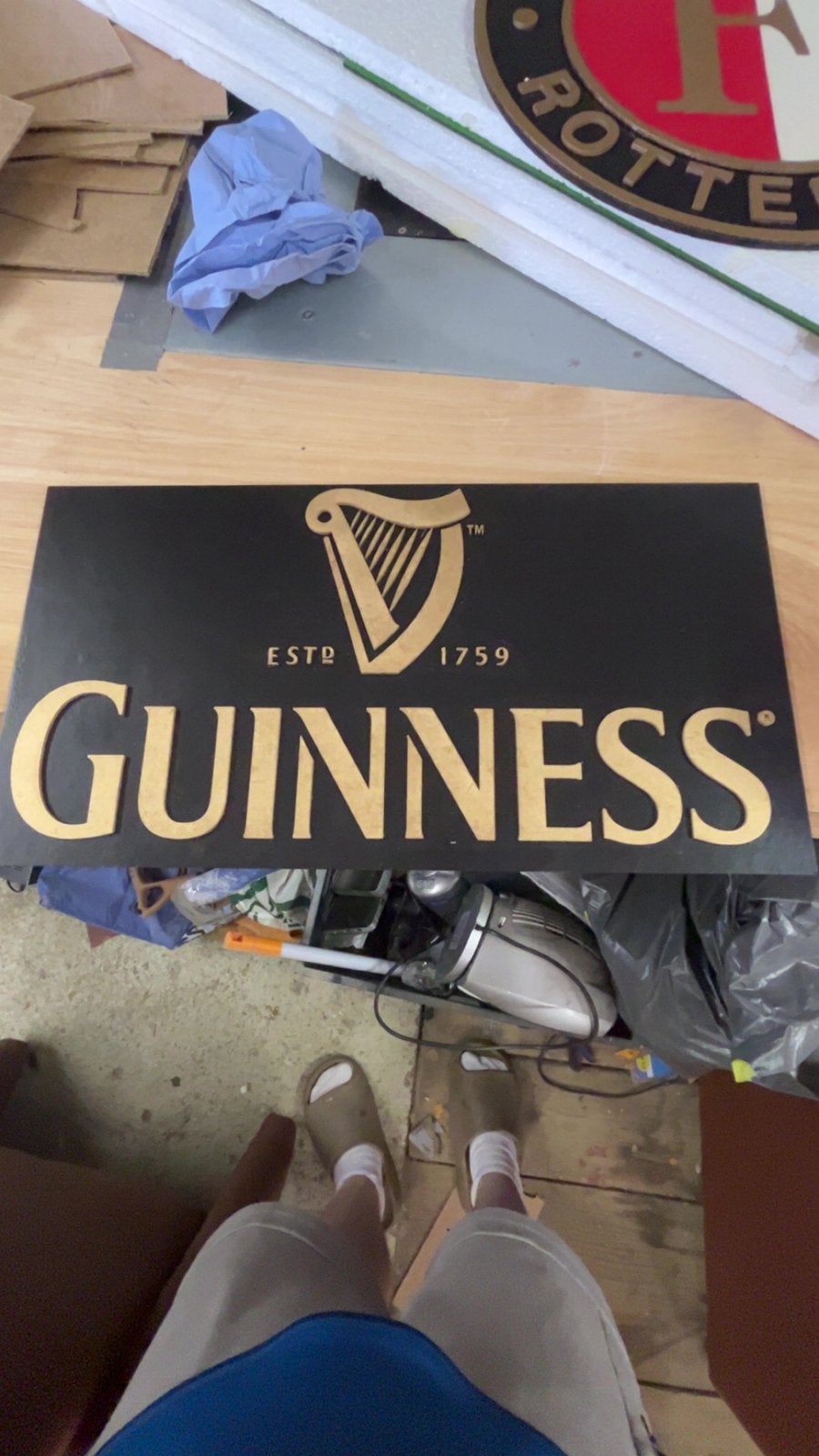 Houten Guinness Bord, Ophalen of Verzenden, Nieuw, Reclamebord, Plaat of Schild, Overige merken