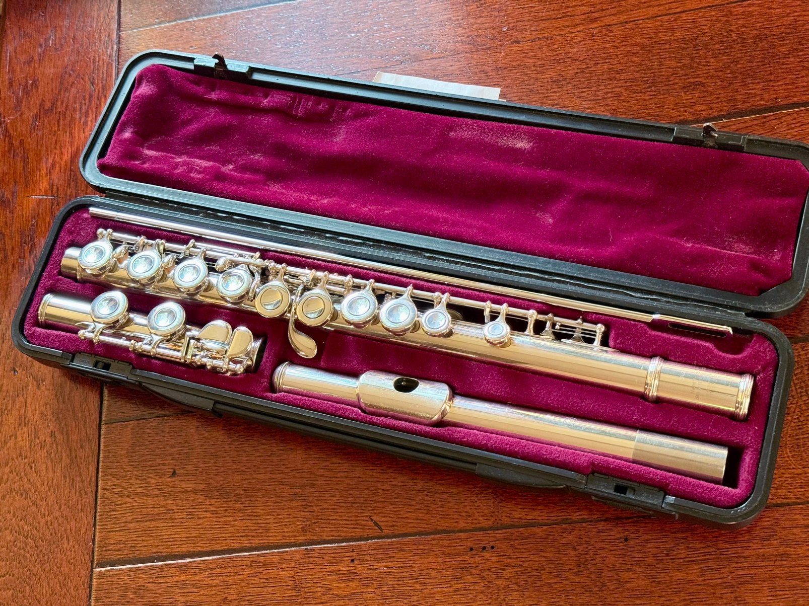 Yamaha dwarsfluit - recent gereviseerd & speelklaar, Ophalen of Verzenden, Gebruikt, Dwarsfluit, Met koffer of tas