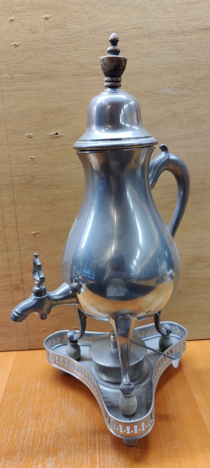 Antieke Broekema De Witte Beer theeketel met tapkraan, Antiek en Kunst, Ophalen of Verzenden