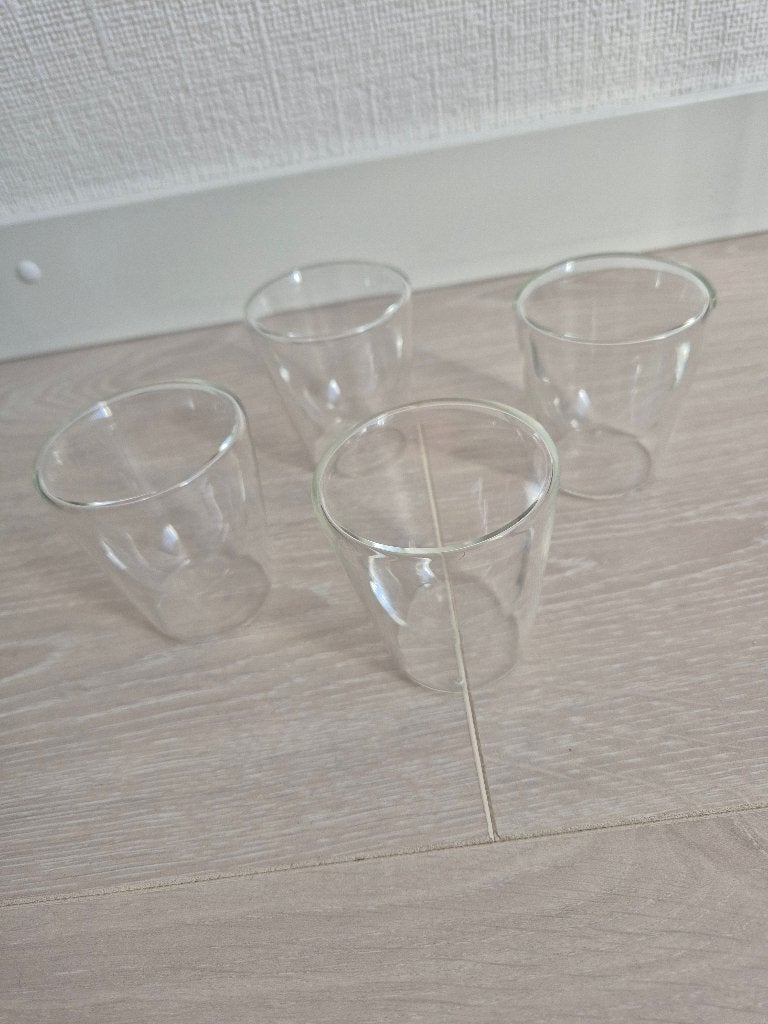 Dubbelwandig glas 100 ml, Huis en Inrichting, Keuken | Servies, Nieuw, Ophalen of Verzenden, Glas, Overige stijlen
