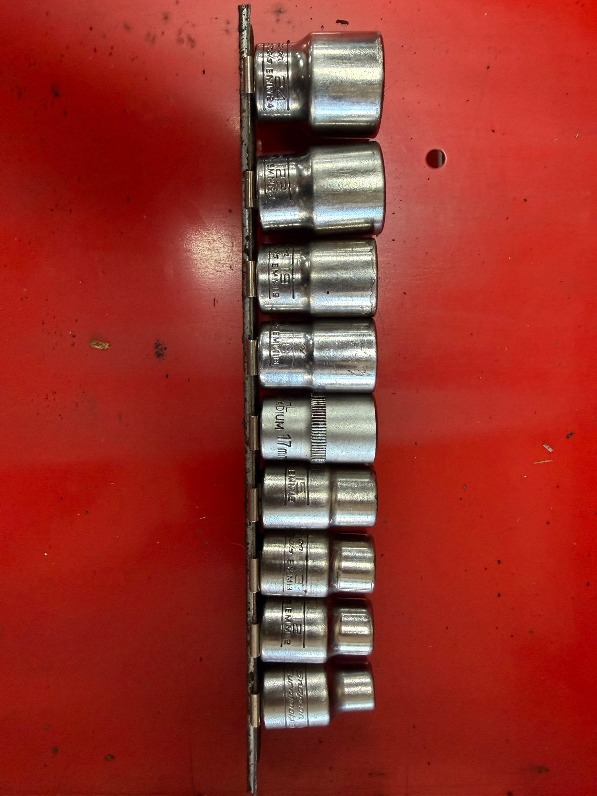 Snap-on 1/2" Doppen Set 10-24 mm (diverse maten), Ophalen of Verzenden, Gebruikt, Sleutel/ratel, Overige merken