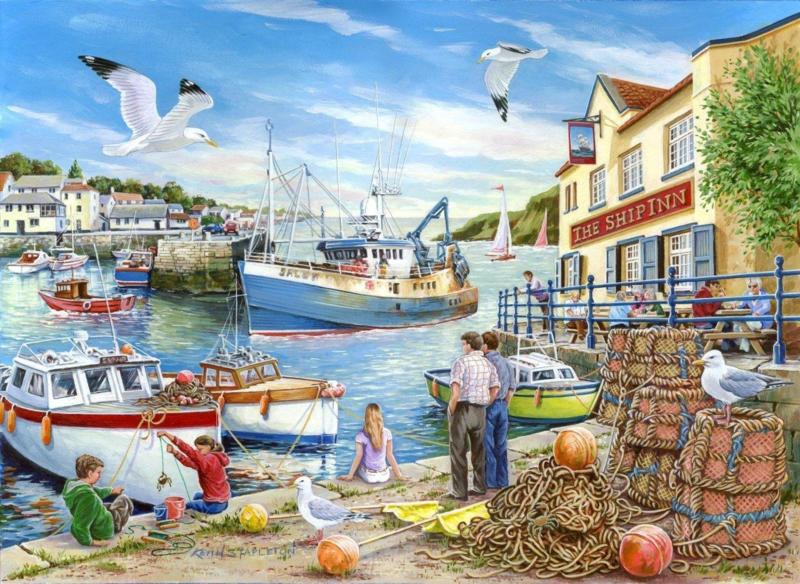 House of Puzzles - Ship Inn - 1000 stukjes, Ophalen of Verzenden, 500 t/m 1500 stukjes, Nieuw, Legpuzzel