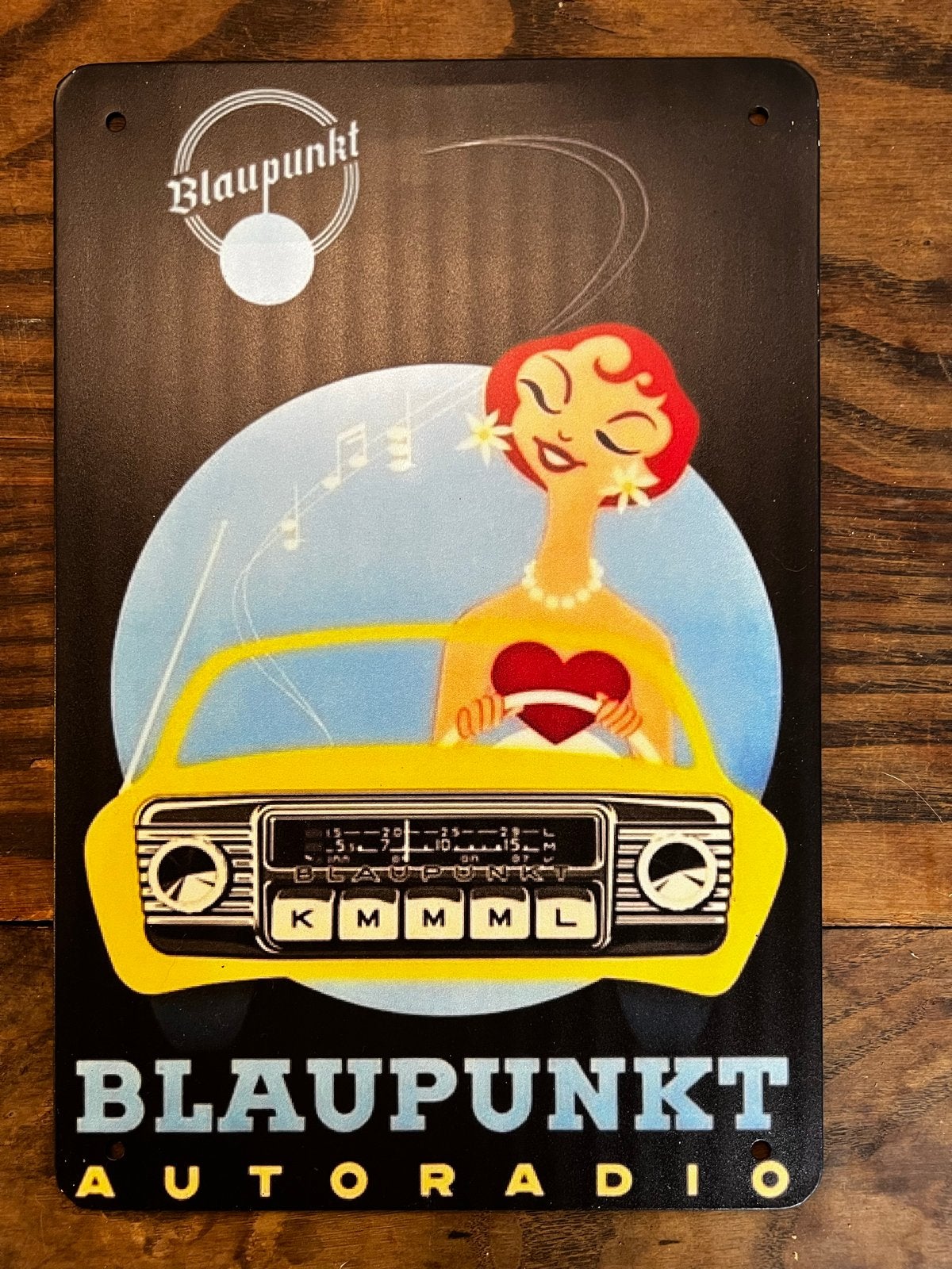 Blaupunkt Autoradio Vintage Reclame Bord Metaal, Ophalen of Verzenden, Gebruikt