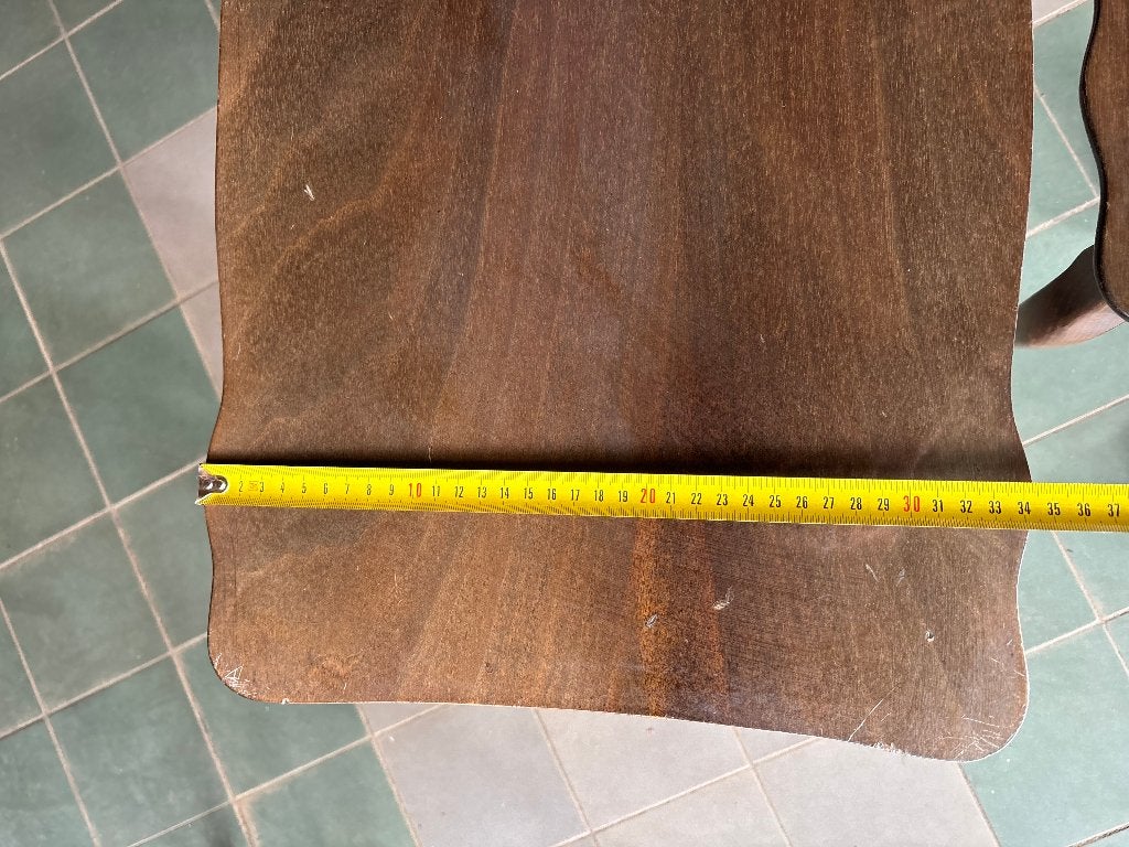 Bijzettafels nesttafels set van 2 bruin hout  CS26901, Minder dan 55 cm, Gebruikt, Klassiek, Rechthoekig