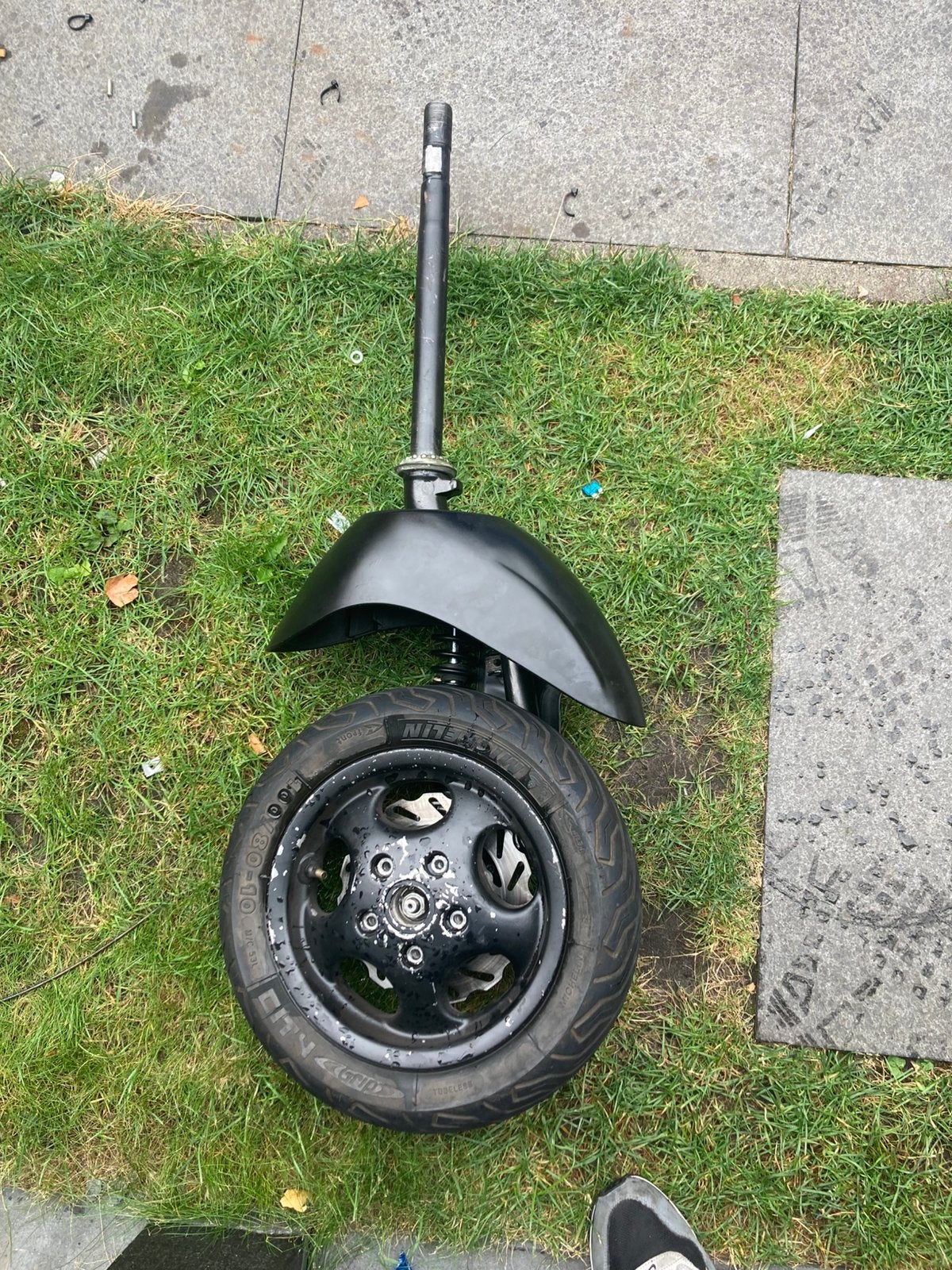 Sp voorvork met H2o velg, Ophalen