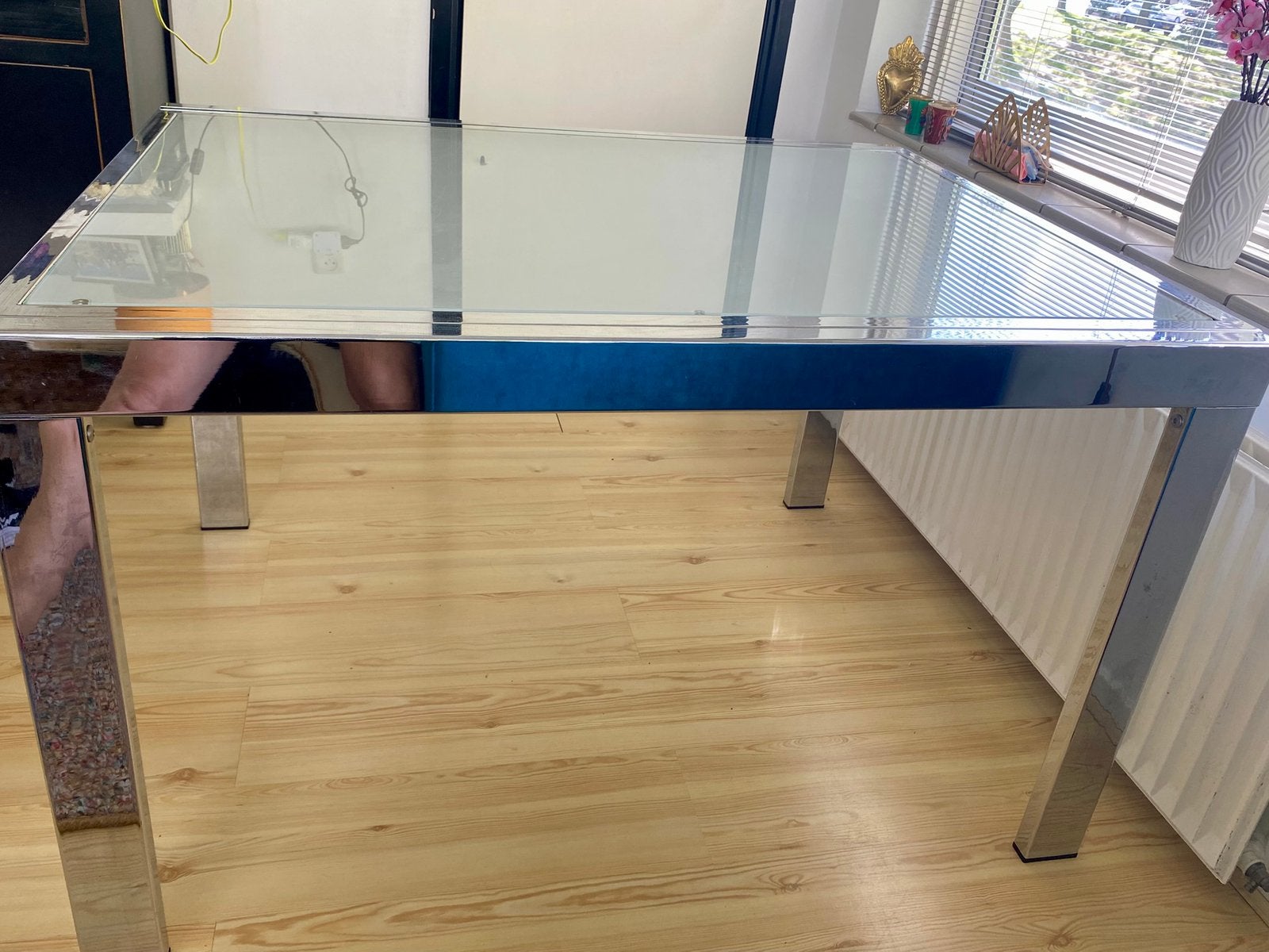Uitschuifbare eettafel 90x120/240! Eenvoudig systeem, zgan, Huis en Inrichting, Ophalen, 100 tot 150 cm, 200 cm of meer, Zo goed als nieuw