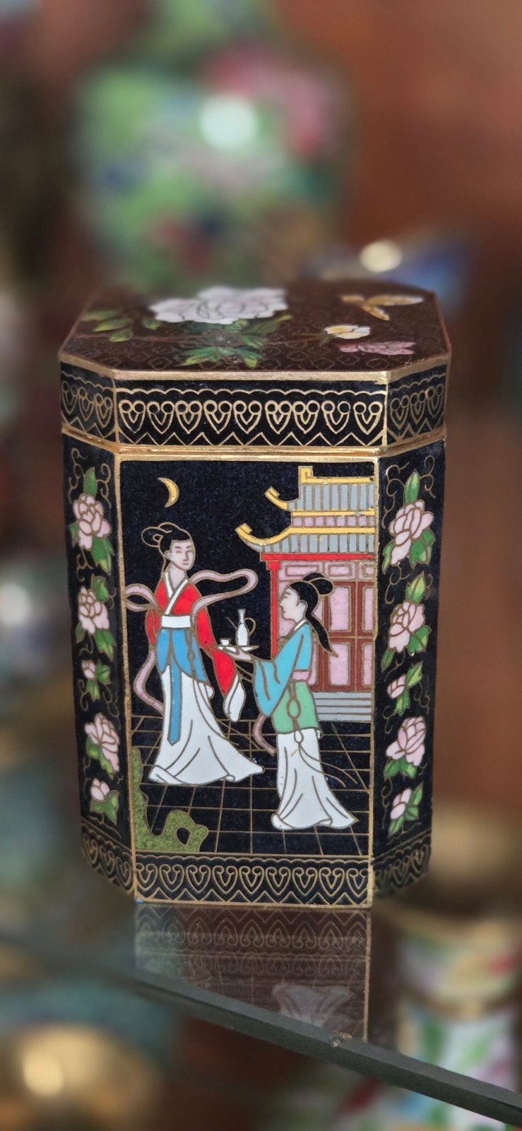 Antieke Chinese Cloisonné Doos, Antiek en Kunst, Ophalen of Verzenden
