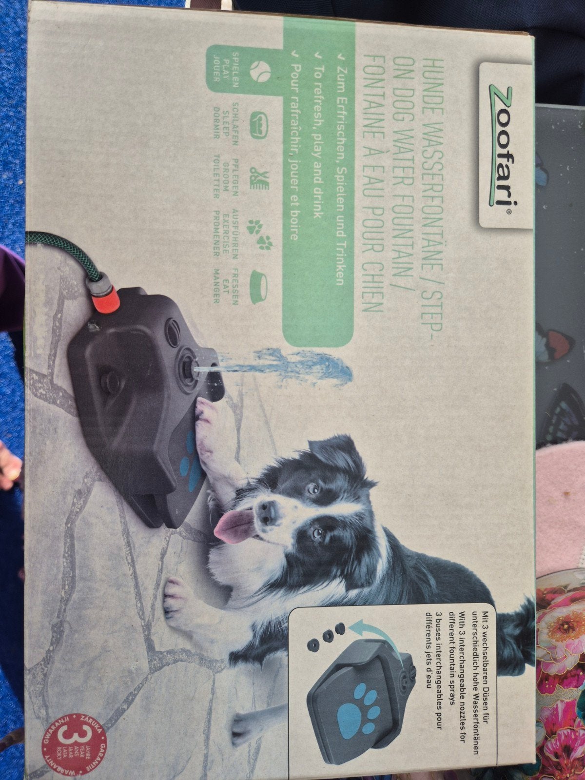 Honden water fontein, Ophalen