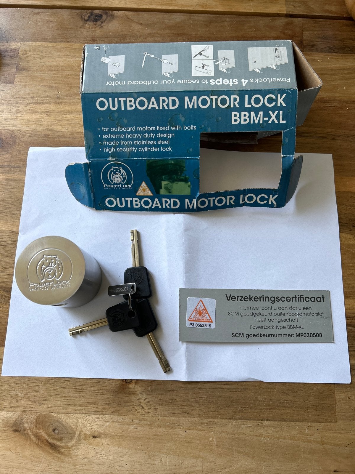 Powerlock buitenboordmotorslot SCM gekeurd BBM-XL, Ophalen of Verzenden, Nieuw, Overige typen