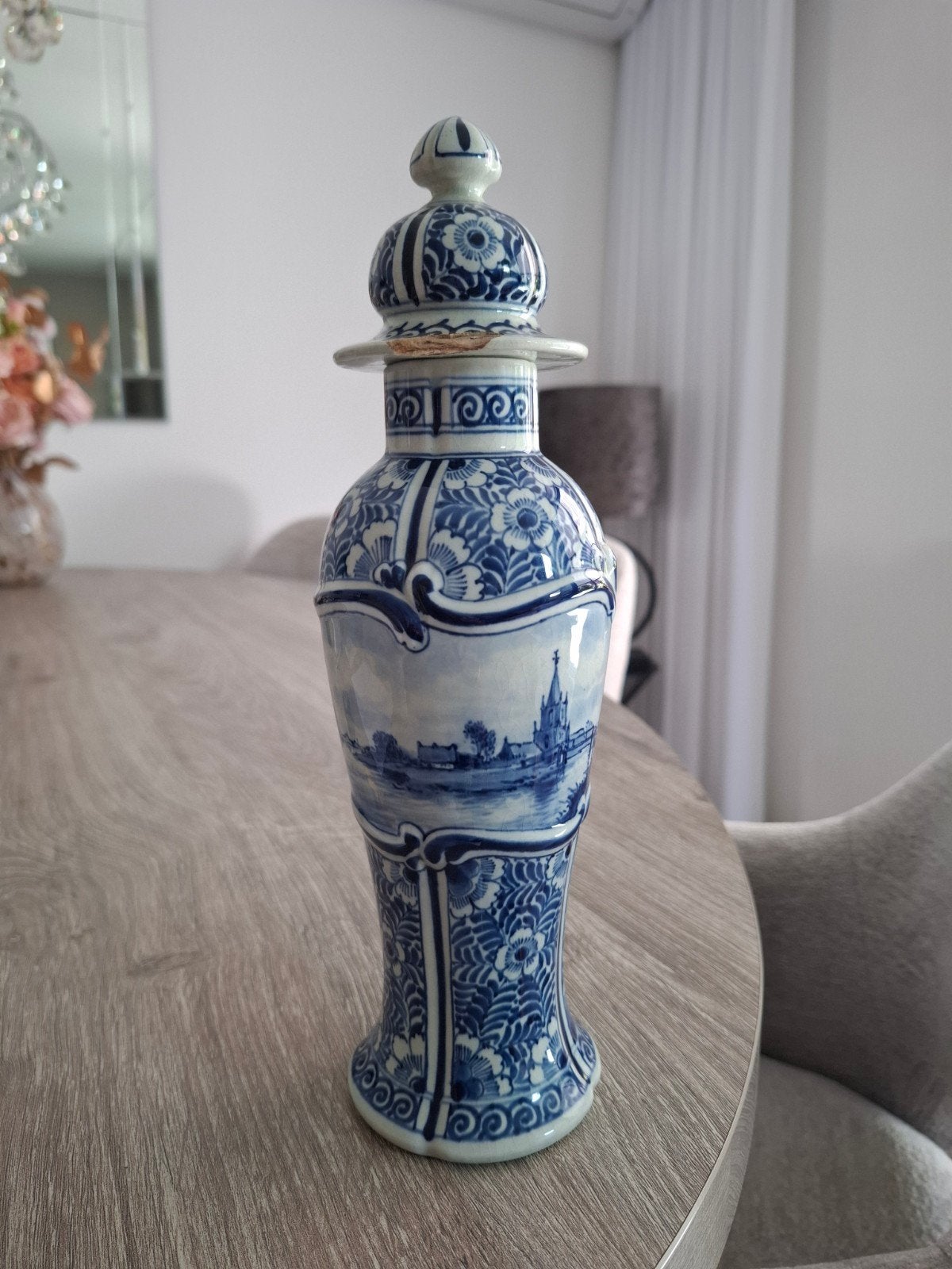 Vaas Delfsblauw, de Porceleijne fles, Antiek en Kunst, Antiek | Vazen, Ophalen of Verzenden