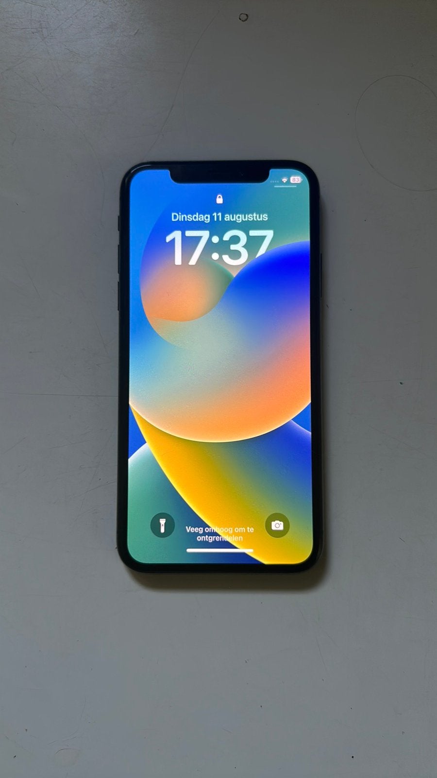 Iphone X spacegrijs 64GB en 92% batterijcapaciteit, 92 %, 128 GB, Verzenden, Zwart
