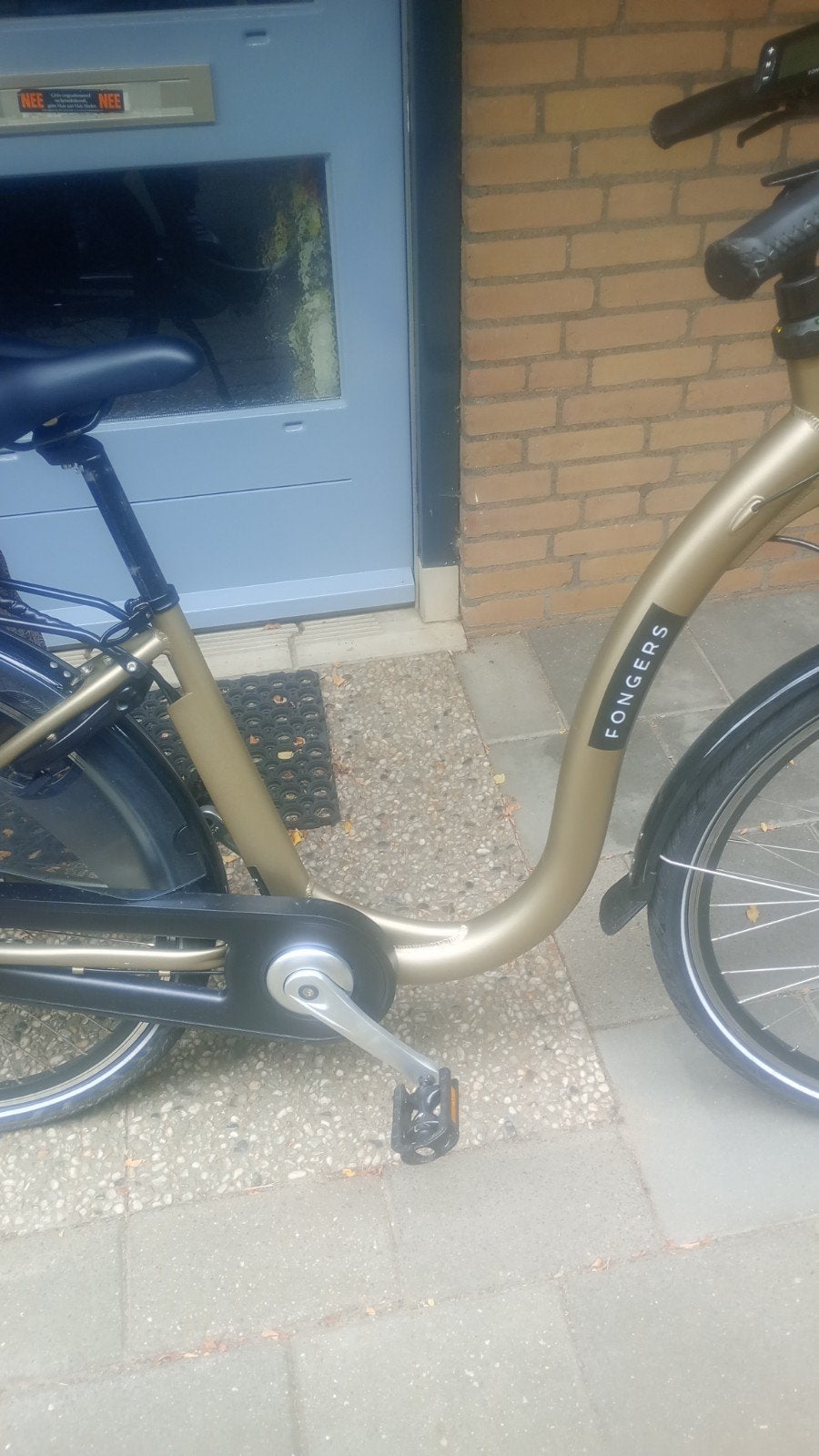 Fongers e-bike, zo goed als nieuw, beige/zwart, 433km, Ophalen, Zo goed als nieuw, Overige merken