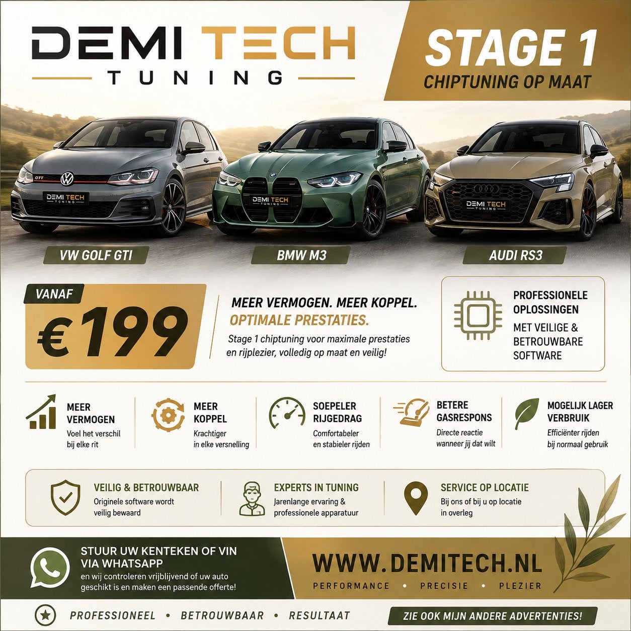 BMW • Volkswagen Golf GTI • Audi RS3 TUNING STAGE 1, Ophalen