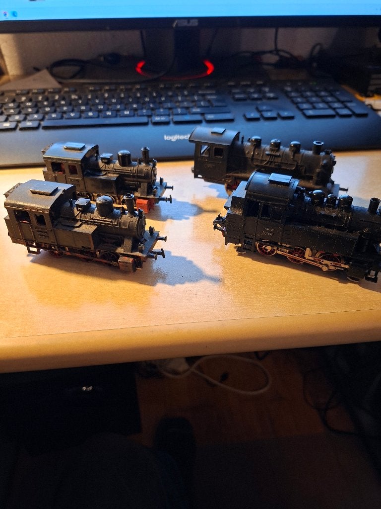 4 stoomlokjes, Ophalen of Verzenden, Gelijkstroom, Locomotief, Overige merken