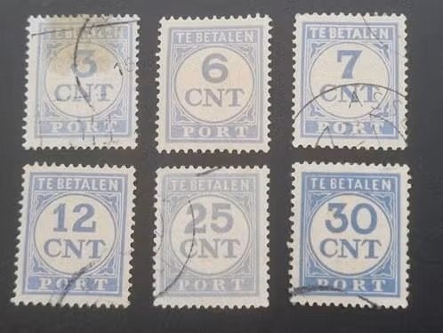 Nederland 1921-1938 - nvph P69 e.a. - Portzegels, Ophalen of Verzenden, T/m 1940, Gestempeld