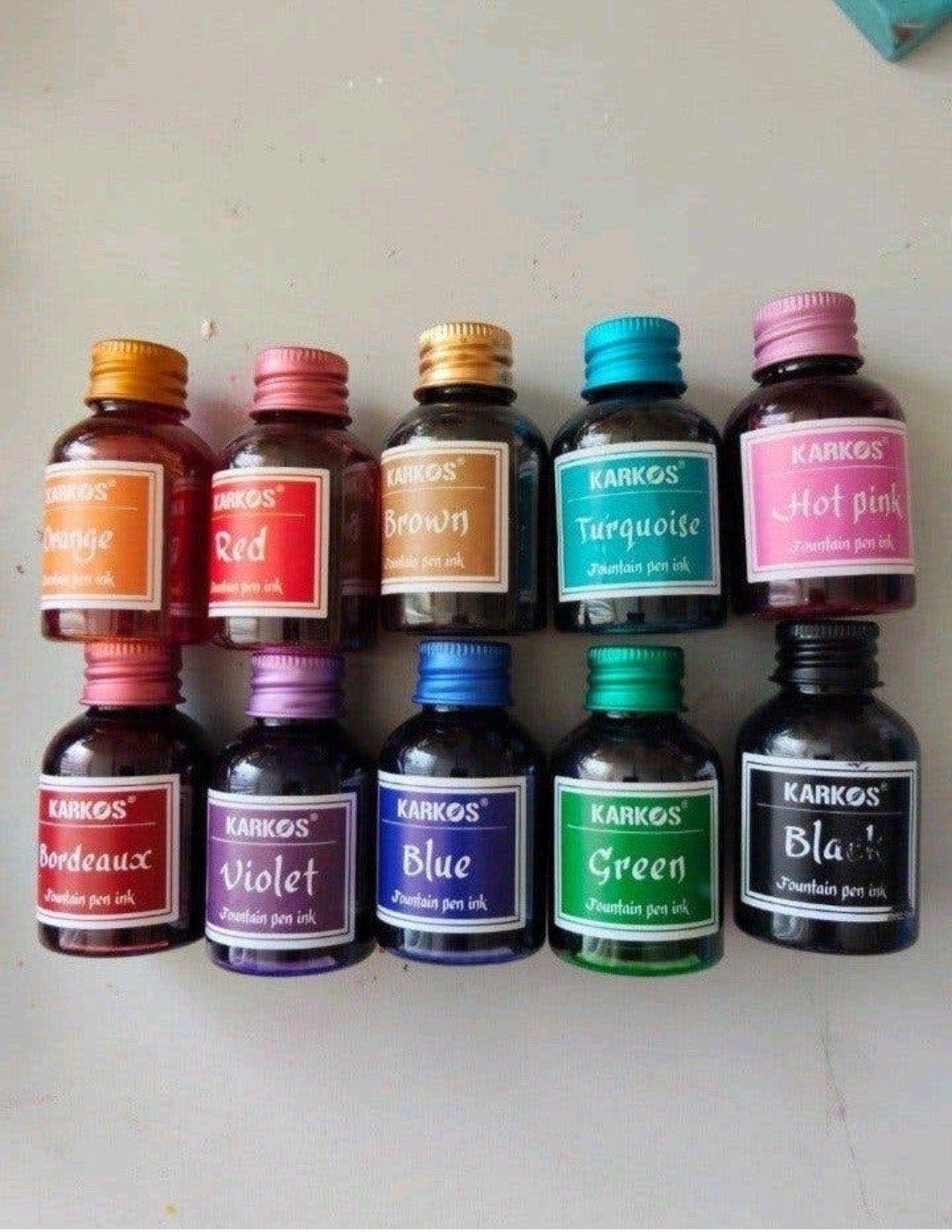 10 flesjes gekleurde inkt voor vulpen fountainpen, Ophalen