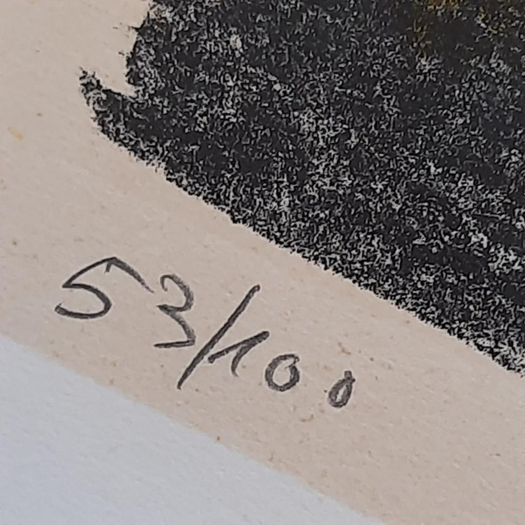 Litho "Gitarrist" 1963 Karl Jacob Schwalbach Duitsland, Antiek en Kunst, Kunst | Litho's en Zeefdrukken, Verzenden
