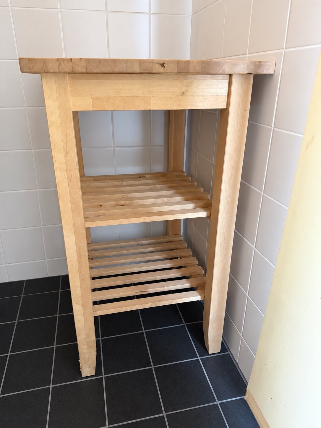 IKEA BEKVÄM roltafel, zgan, Huis en Inrichting, Ophalen, 50 tot 100 cm, Zo goed als nieuw, Rechthoekig
