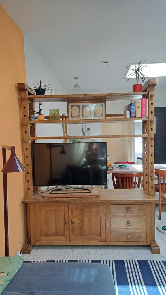 Eikenhouten tv-kast, Ophalen, 50 tot 75 cm, 150 tot 200 cm, 150 tot 200 cm