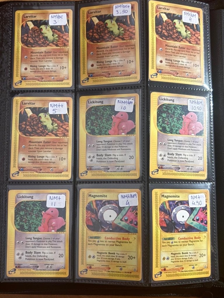 Pokemon Aquapolis kaarten ( Deel 2 ), Ophalen of Verzenden, Zo goed als nieuw, Meerdere kaarten