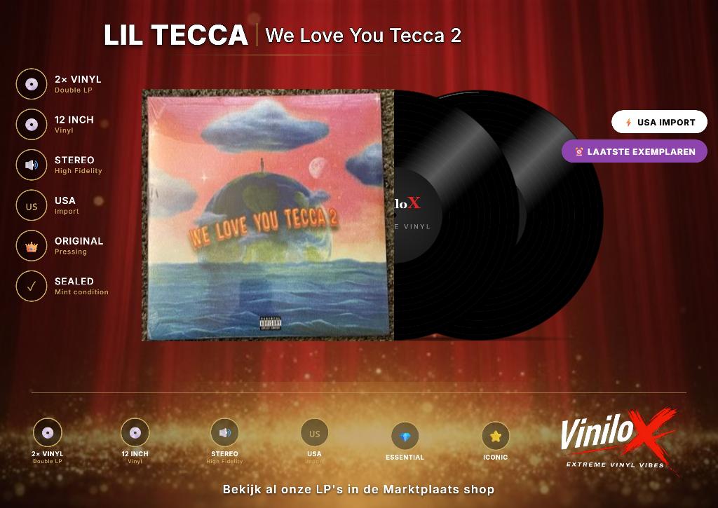 Lil Tecca – We Love You Tecca 2 | 2LP, 2000 tot heden, Ophalen of Verzenden, 12 inch, Nieuw in verpakking