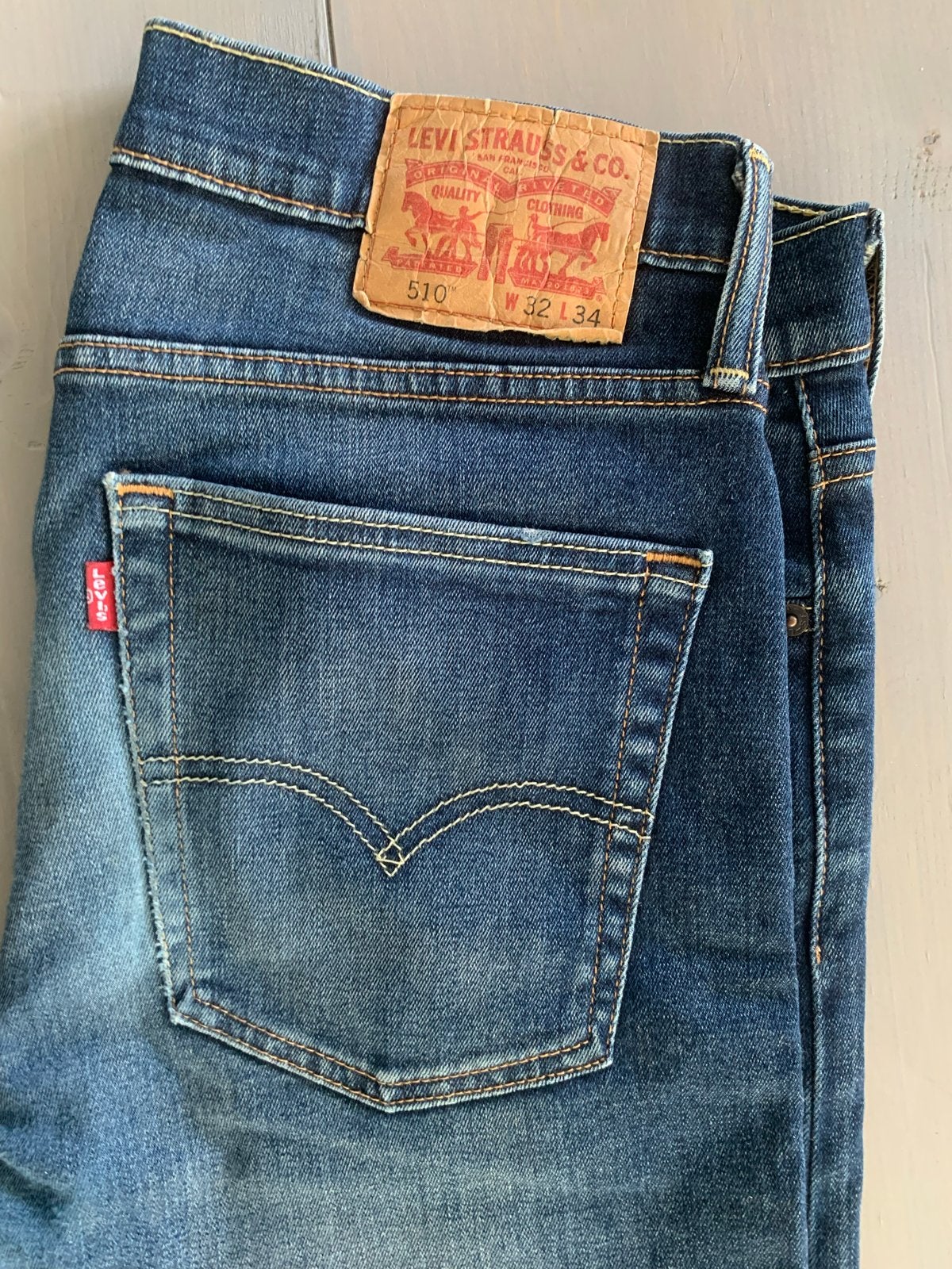 Levi's 510 W32 L34, Ophalen, Gedragen, Blauw, W32 (confectie 46) of kleiner