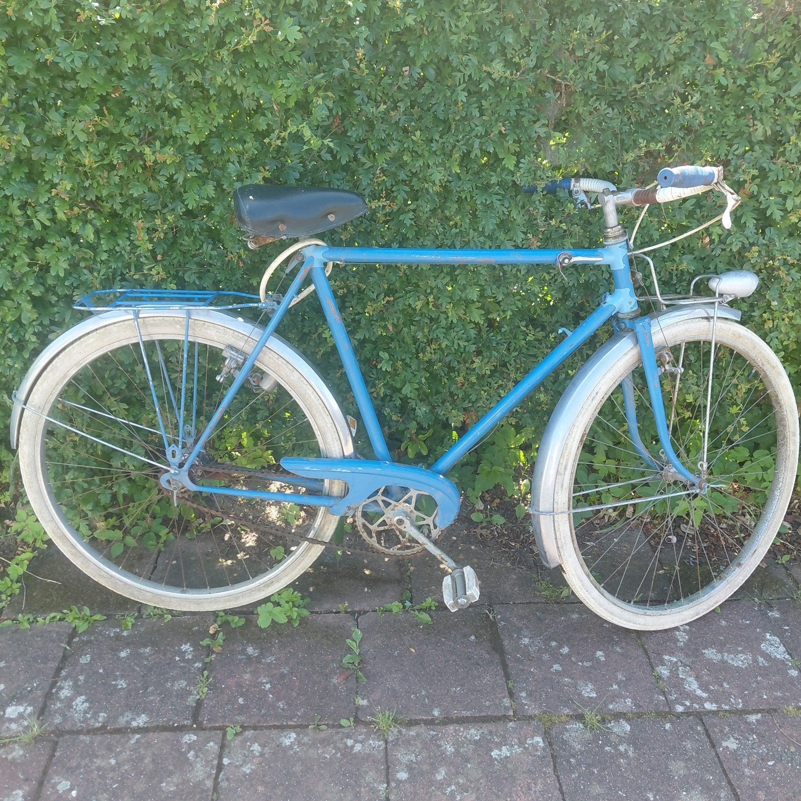 vintage blauwe fiets uit Frankrijk,, Fietsen en Brommers, Fietsen | Dames | Damesfietsen, Overige merken, Gebruikt, Versnellingen