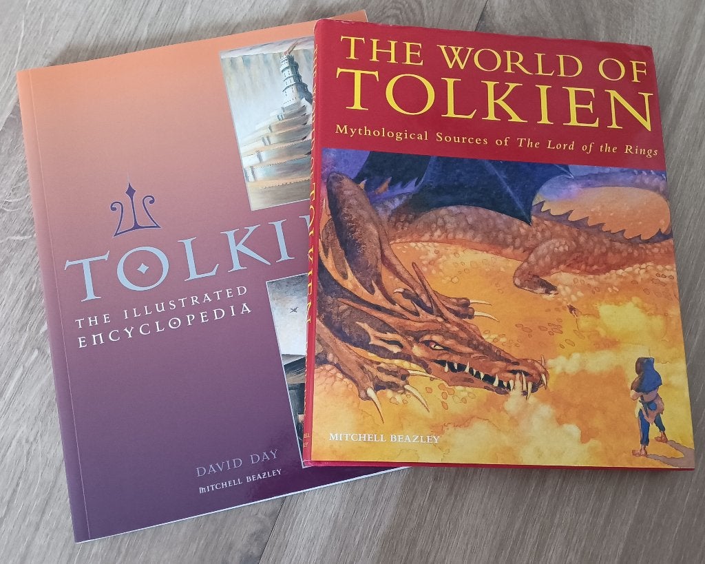 2x Tolkien boek met illustraties Engelstalig, Mitchell Beazley, Ophalen of Verzenden, Zo goed als nieuw, Schilder- en Tekenkunst