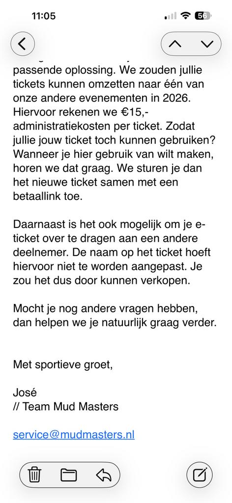 6 kaarten 16 km mudmasters Haarlemmermeer 13-6-26, Tickets en Kaartjes, Evenementen en Festivals, Drie personen of meer