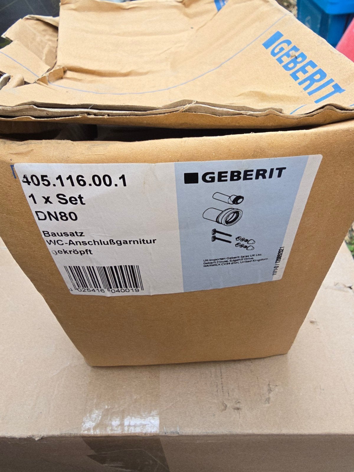 Geberit WC-aansluitgarnituur DN80., Ophalen of Verzenden, Nieuw, Toilet