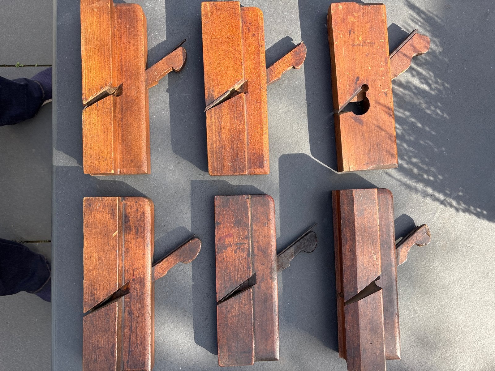 Set van 6 antieke houten schaven, Ophalen of Verzenden
